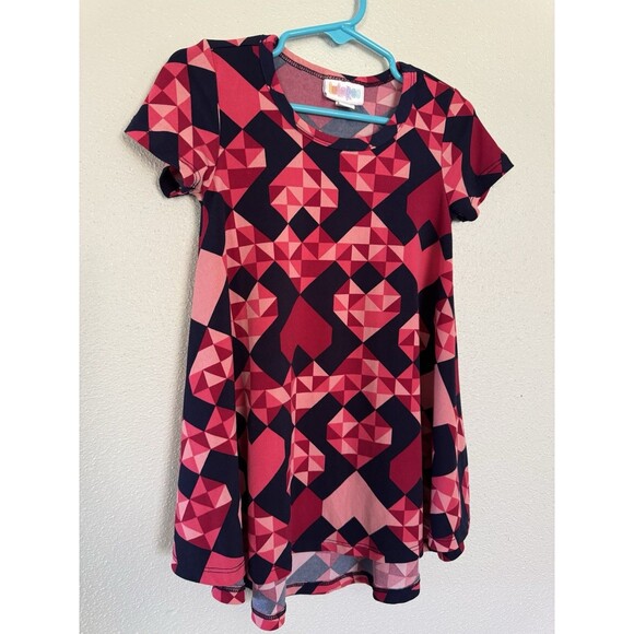 LuLaRoe Scarlett Dress Size 2T Red Hearts Valentines Day Short Sleeve - Picture 3 of 8